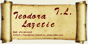 Teodora Lazetić vizit kartica